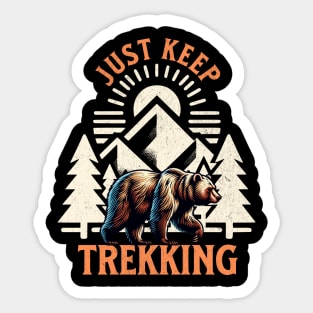 Just Keep Trekking Sticker